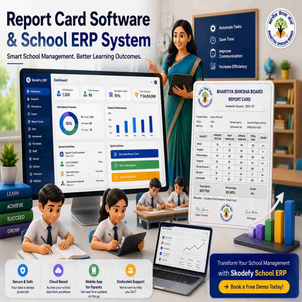 Bhartiya Shiksha Board Report Card Software & School ERP System