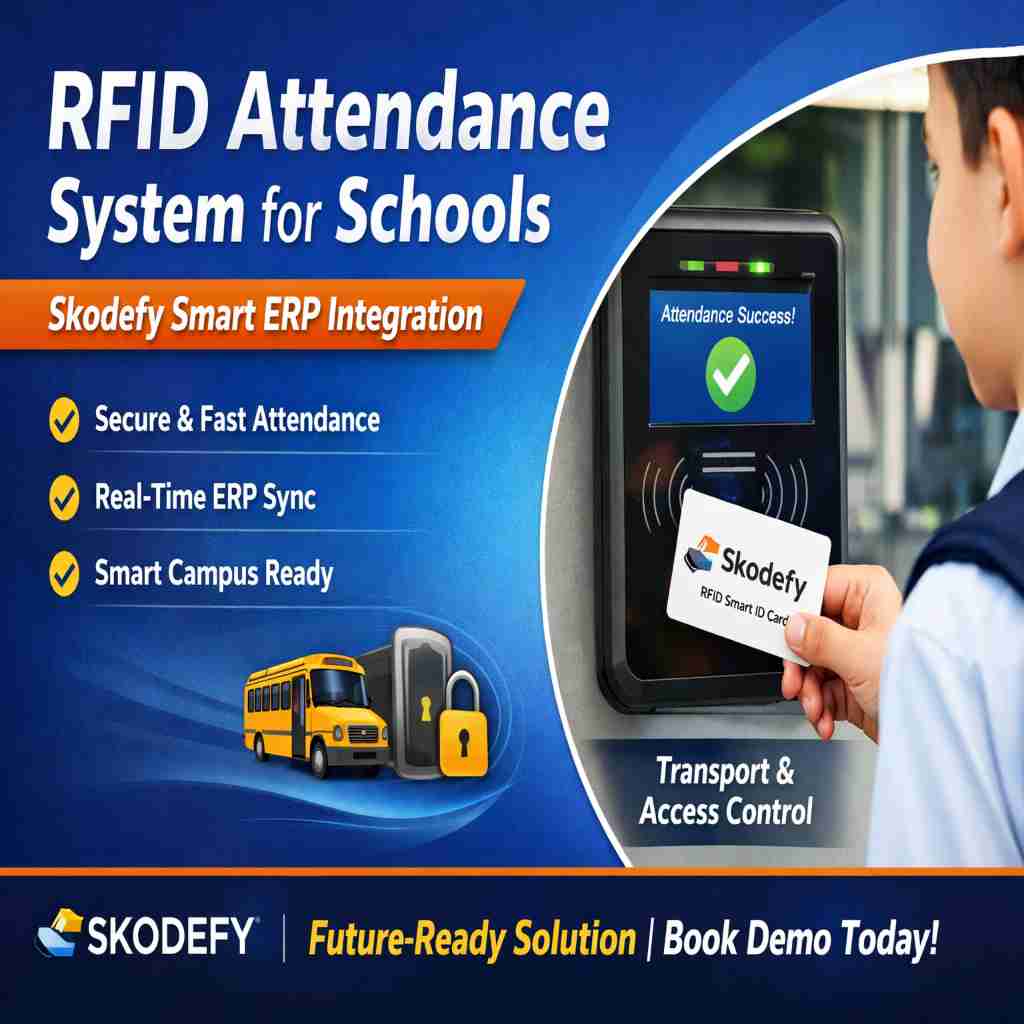 RFID attendance system for schools with ERP integration by skodefy